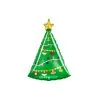 Ballon Sapin Noel 60 CM Gonflage Inclus - 43 X 60CM