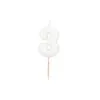Bougie 3 Metal 8CM Blanc