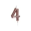 BOUGIE CHIFFRE 4 ROSE_GOLD 9 X 4 CM