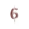 BOUGIE CHIFFRE 6 ROSE_GOLD 9 X 4 CM