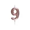 BOUGIE CHIFFRE 9 ROSE_GOLD 9 X 4 CM