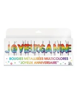 Bougies Joyeux Anniversaire Multicolore