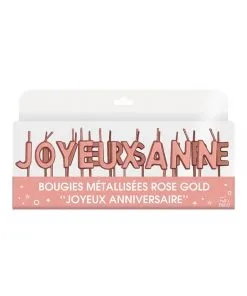 Bougies Joyeux Anniversaire Rose Gold