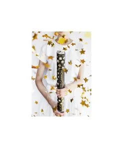 CANON CONFETTIS ETOILE ETOILE OR 80 CM -Noël Soldes Boutique canon confettis etoile etoile or 80 cm 2