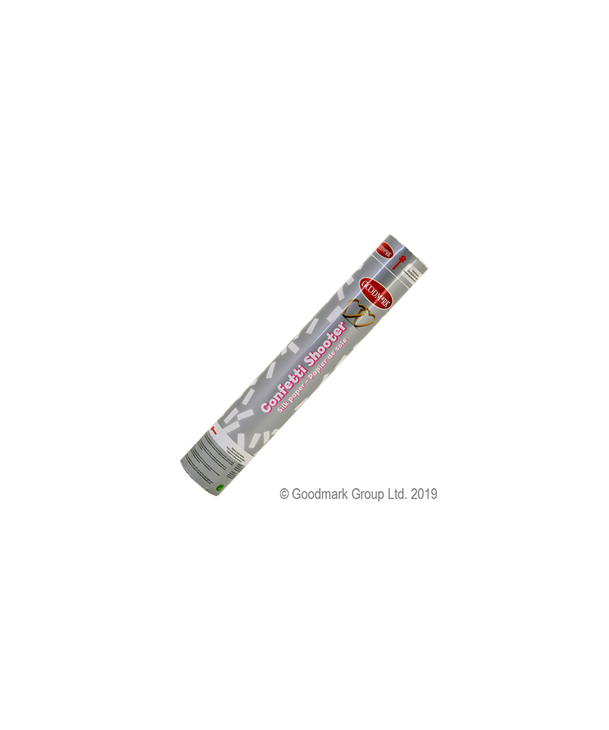 Canons A Confettis 30CM Blanc Papier De Soie 1 Canons A Confettis 30CM Blanc Papier De Soie