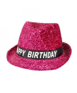 CHAPEAU HAPPY BIRTHDAY SPARKLING FUSCHIA
