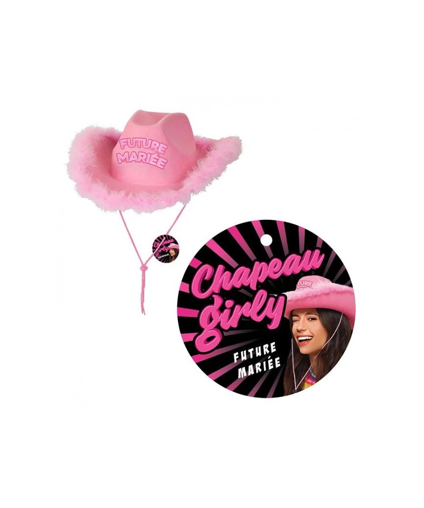 CHAPEAU MISS FUTURE MARIEE CHAPEAU GIRLY ROSE 1 CHAPEAU MISS FUTURE MARIEE CHAPEAU GIRLY ROSE