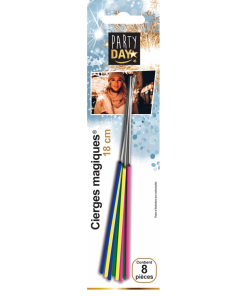Cierge Magique Fluo 18cm X8