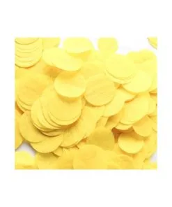CONFETTIS ROND PAPIER JAUNE 15GR