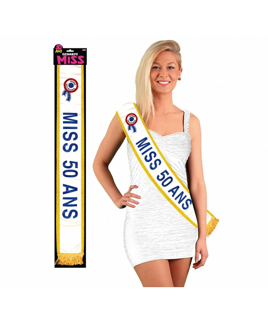 ECHARPE BLUE MISS 50 ANS 1 ECHARPE BLUE MISS 50 ANS