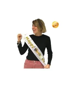 Echarpe Happy Birthday Or