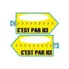 FLECHE SIGNALETIQUE C'EST PAR ICI JAUNE