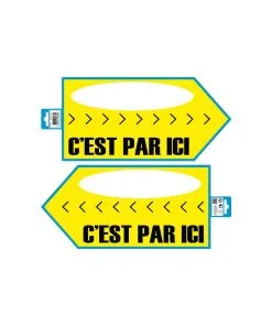 FLECHE SIGNALETIQUE C'EST PAR ICI JAUNE
