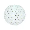 Lanterne Jap. Blanc Pois Or 35CM