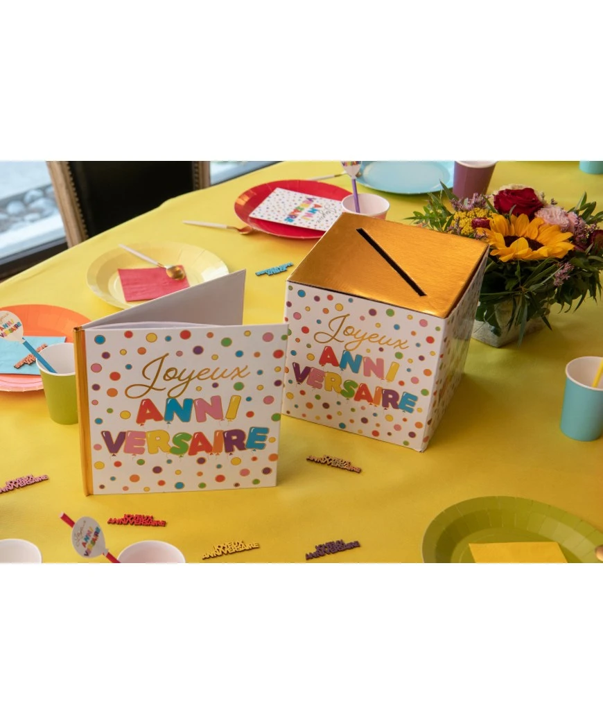 Livre D'or Anniversaire Ballon 24X24CM 1 Livre D'or Anniversaire Ballon 24X24CM