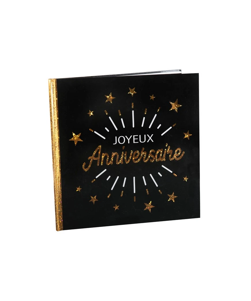 LIVRE D' OR JOYEUX ANNIVERSAIRE JOYEUX ANNIVERSAIRE OR 24 X 24 CM 1 LIVRE D' OR JOYEUX ANNIVERSAIRE JOYEUX ANNIVERSAIRE OR 24 X 24 CM