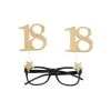 LUNETTES 18 ANS LUNETTES PAILLETEES OR 15X16CM
