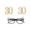 LUNETTES 30 ANS LUNETTES PAILLETEES OR 15X16CM
