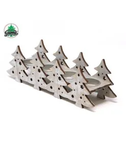 Porte Bougie En Bois 27X8CM