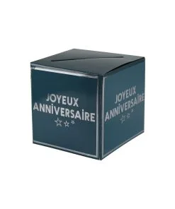 Tirelire Joyeux Anniversaire Bleu